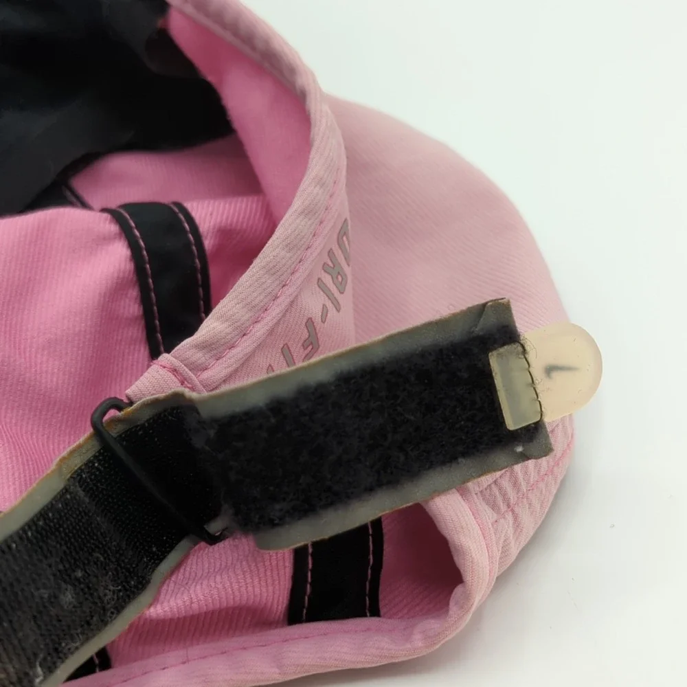 Nike AW84 5 Panel Hat Cap Pink Strap Back Adjustable Lightweight Dri-Fit *Read*